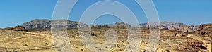 A panorama view across the entrance to the Coloured Canyon near Nuweiba, Egypt