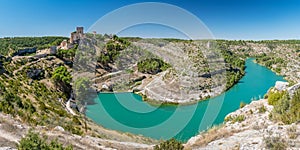 Panorama view of Alarcon and the Jucar River