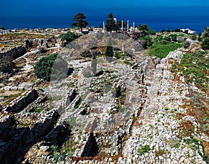 Panorama view of Ancient Byblos ruin, Jubayl Lebanon