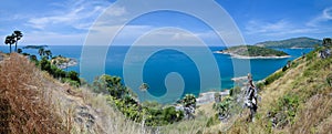 Panorama view of the Andaman Sea from the viewing point, Phuket