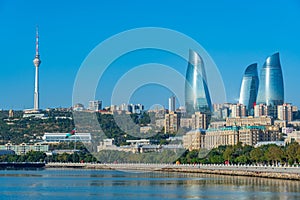 Panorama view of Baku in Azerbaijan