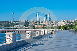 Panorama view of Baku in Azerbaijan