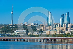 Panorama view of Baku in Azerbaijan