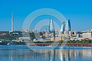 Panorama view of Baku in Azerbaijan