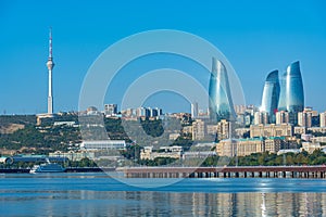 Panorama view of Baku in Azerbaijan