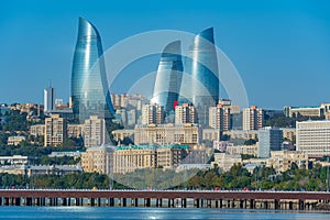 Panorama view of Baku in Azerbaijan