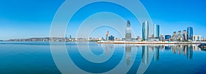 Panorama view of Baku during a sunny day in Azerbaijan