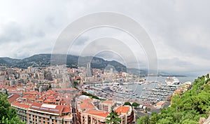 panorama view of a bay in Monaco