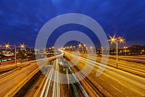 Panorama view on Belgrade roads