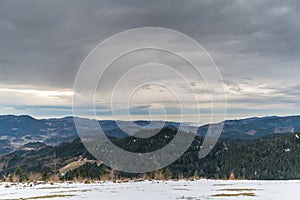 Panorama view of the black forrest in germany