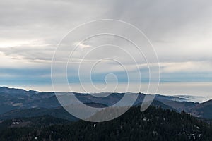 Panorama view of the black forrest in germany