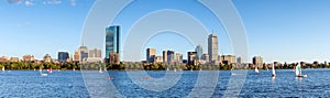 Panorama view of Boston Skyline in summer