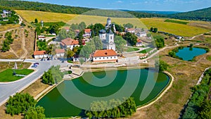 Panorama view of Capriana monastery in Moldova