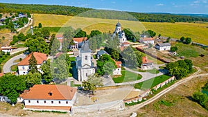 Panorama view of Capriana monastery in Moldova