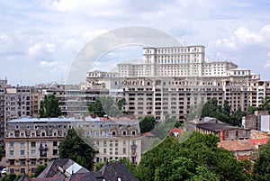 Panorama view with ceausescu palace