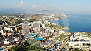 Panorama View of the city of Alanya in Turkey.