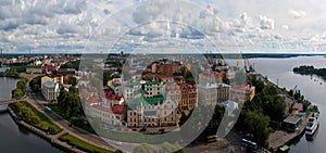 Panorama. View of the city of Vyborg. Leningrad region. Russia.