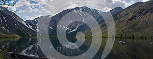 Panorama view of Convict Lake in California