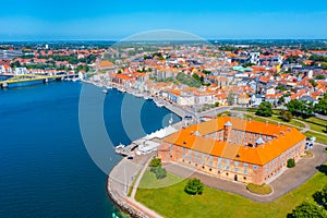 Panorama view of Danish town Sonderborg