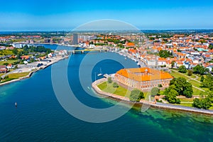 Panorama view of Danish town Sonderborg