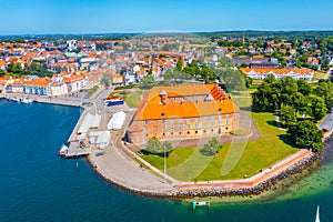 Panorama view of Danish town Sonderborg