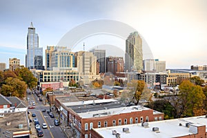 Panorama view of downtown Raleigh Skyline