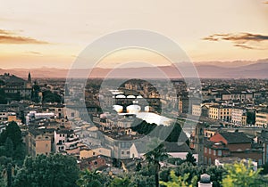 Panorama View of Florence / Firenze High Res, Tuscany, Italy