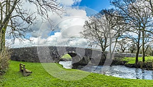 A panorama view of the Gelli bridge, that spans the River Syfynwy, Wales photo