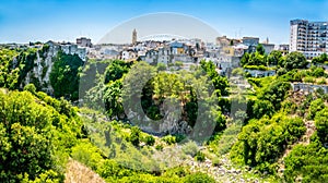 Panorama view of Gravina de Laterza, Italy