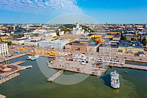 Panorama view of Helsinki in Finland