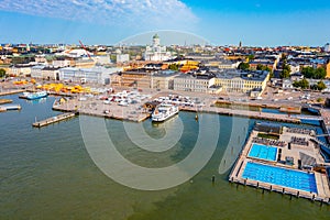 Panorama view of Helsinki in Finland