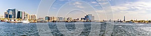 A panorama view of the higher reaches of the Dubai Creek in the UAE