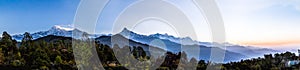 Panorama view of the Himalayan mountain range from Pothana, Nepal