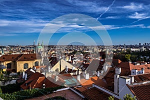 Panorama View From Hradcany Castle Over The City Prague In The Czech Republic