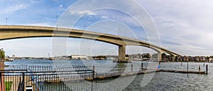 A panorama view of the Itchen Bridge in Southampton, UK