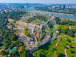 Panorama view of Kalemegdan fortress in Serbian capital Belgrade