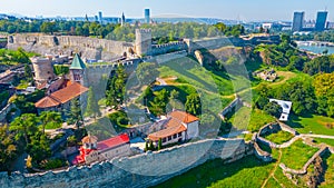 Panorama view of Kalemegdan fortress in Serbian capital Belgrade