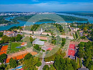 Panorama view of Kalemegdan fortress in Serbian capital Belgrade