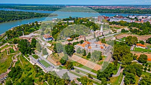 Panorama view of Kalemegdan fortress in Serbian capital Belgrade