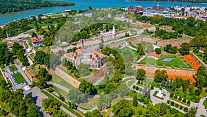 Panorama view of Kalemegdan fortress in Serbian capital Belgrade