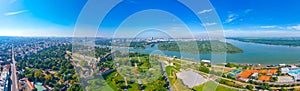 Panorama view of Kalemegdan fortress in Serbian capital Belgrade