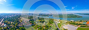 Panorama view of Kalemegdan fortress in Serbian capital Belgrade