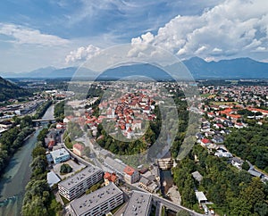 Panorama view of Kranj, Slovenia, Europe photo