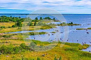 Panorama view of Kvarken archipelago in Finland