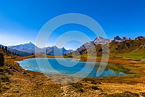 Panorama view of lake Lai da Vons