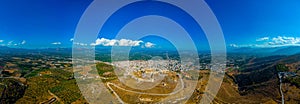 Panorama view of Larissa castle near Greek town Argos