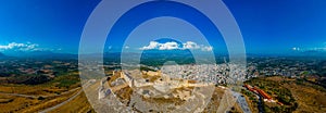 Panorama view of Larissa castle near Greek town Argos