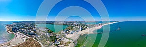 Panorama view of Mamaia beach in Romania