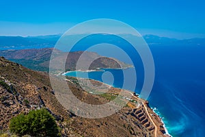 Panorama view of Mirabello bay at Greek island Crete