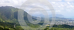 Panorama view from Monalula Ridge to Kualoa photo